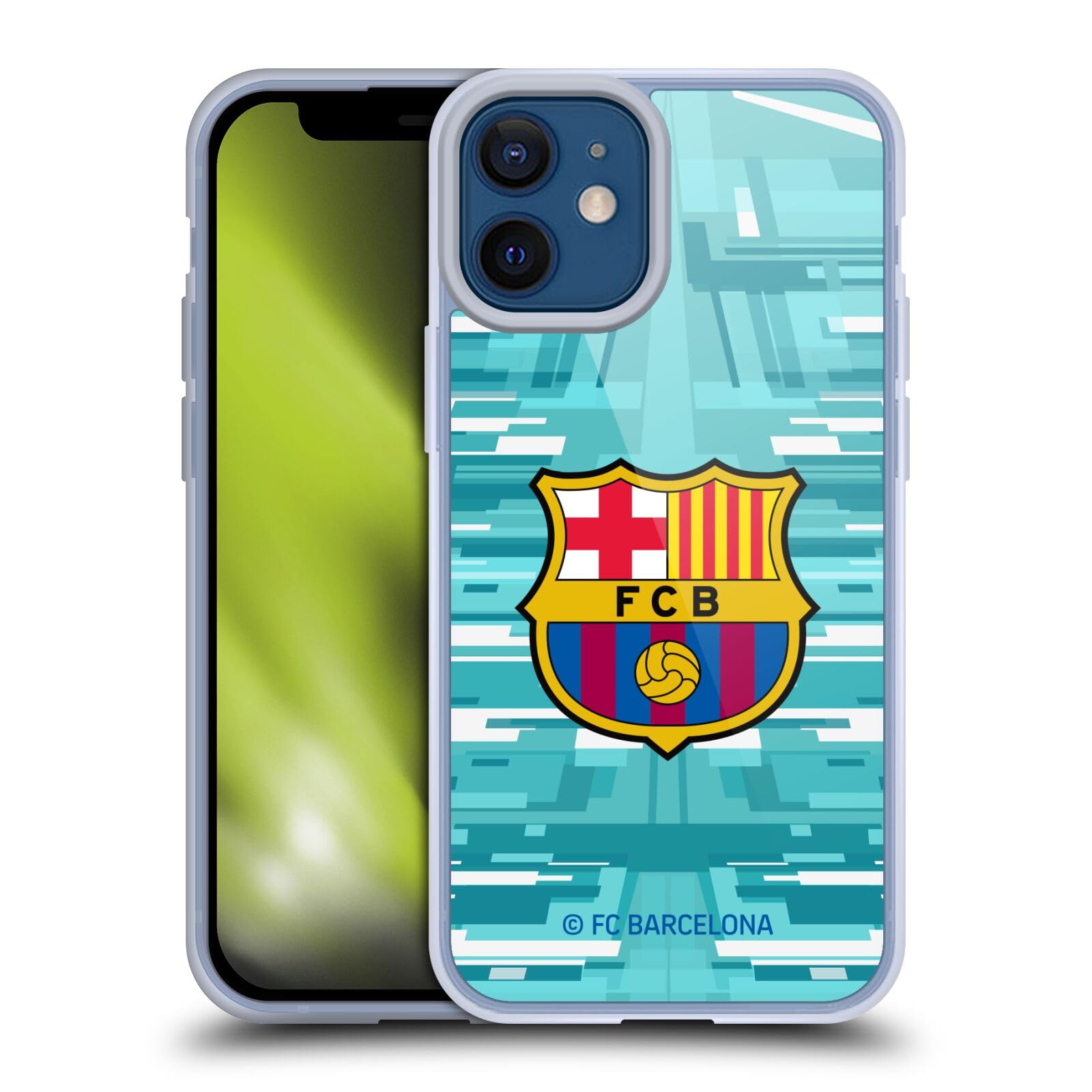 Head Case Designs FC Barcelona Home Goalkeeper 2019/20 Crest Gel Case for iPhone 12 Mini - Durable Protective Phone Cover for Soccer Fans & Match Days