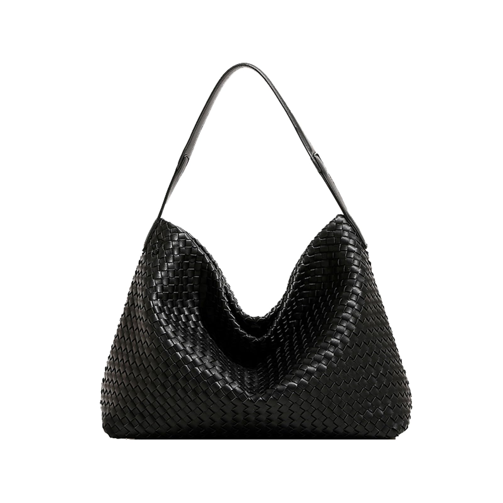 Women's Vegan Leather Woven Tote Bag - Fashionable Boston Satchel Messenger Shoulder Bag for Women | Perfect for Work, Travel & Everyday Use | Crossbody Hobo Purse Casual Handbag