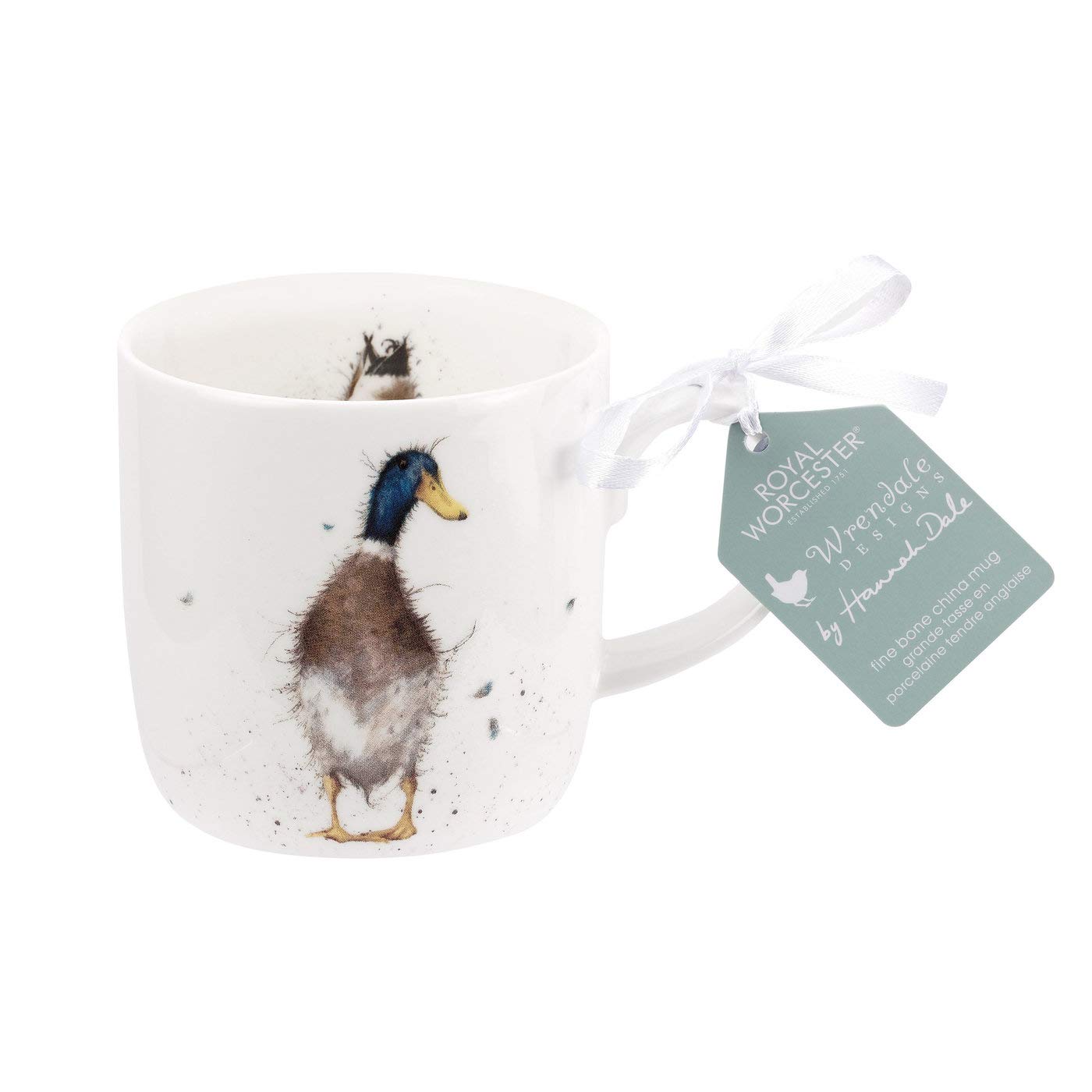 Royal Worcester Wrendale Designs Guard Duck Mug - 11oz Fine Bone China Coffee Cup | Microwave & Dishwasher Safe | Perfect for Tea, Coffee & Hot Chocolate at Home or Office