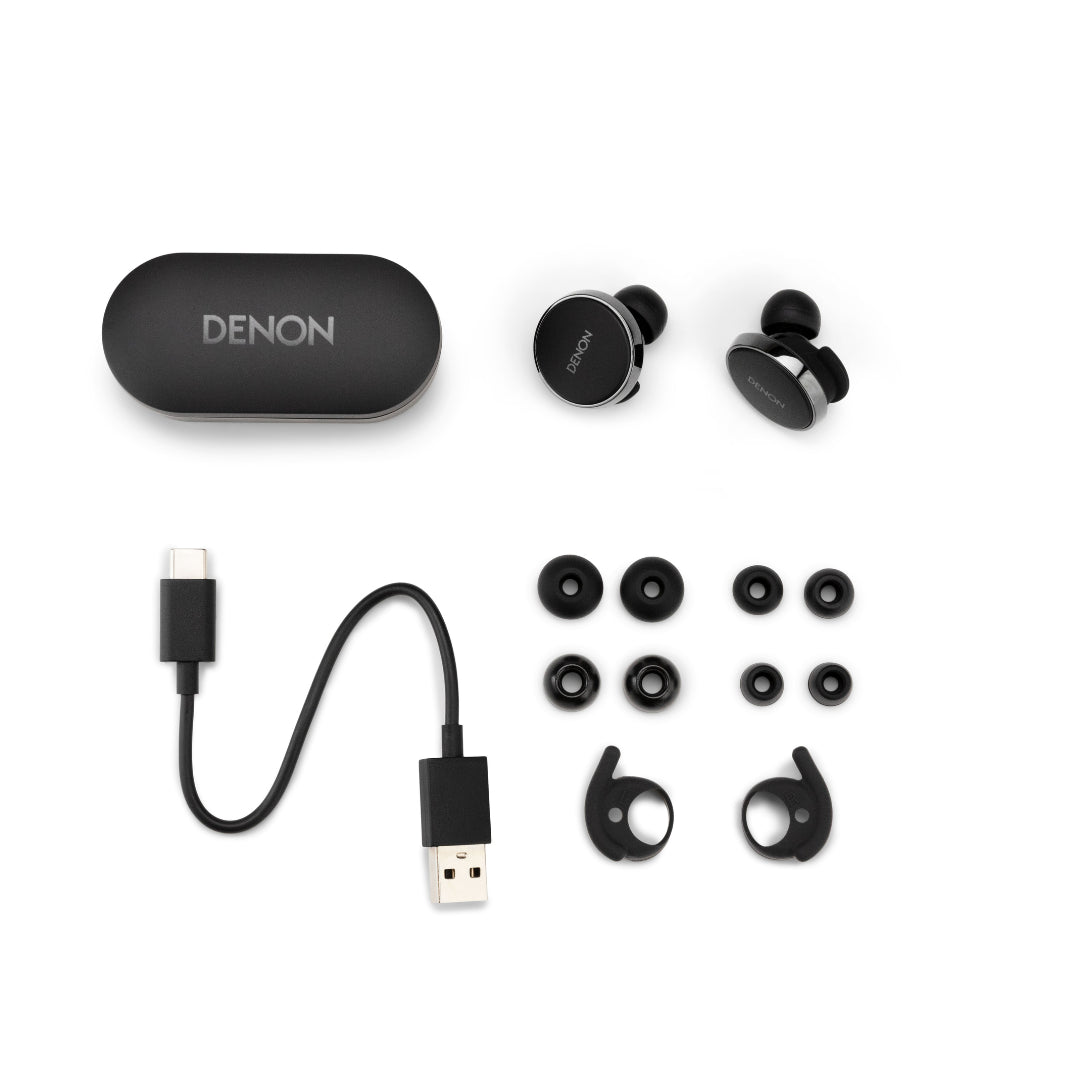 Denon PerL Pro True Wireless Earbuds - Premium Noise Cancelling Bluetooth Earbuds with Hi-Res Audio for Gym, Travel & Work