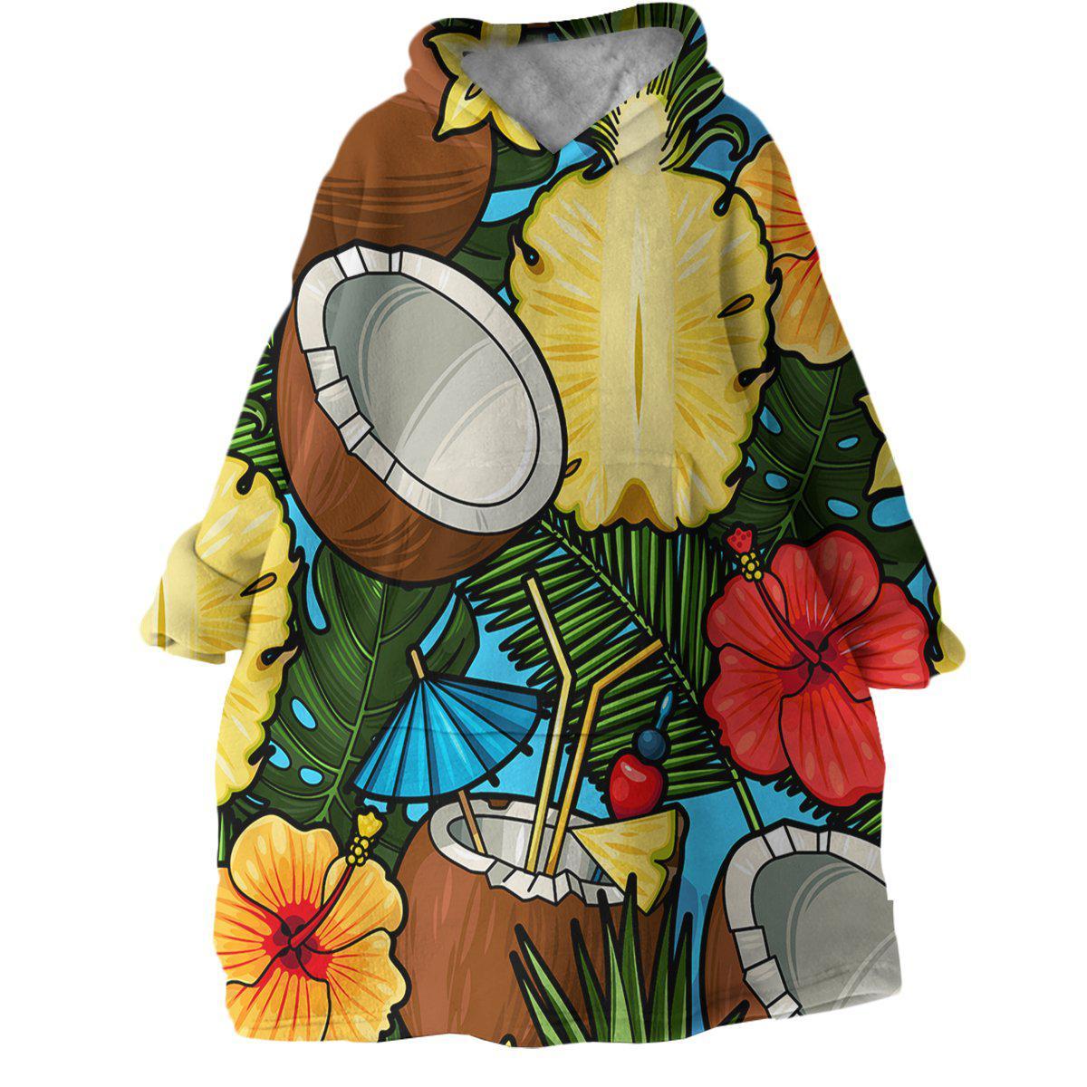 Kokos Wearable Blanket Hoodie - Soft Fleece Sherpa Hooded Blanket for Women & Men - Cozy Lounge Wear for Home, Camping & Outdoor Activities
