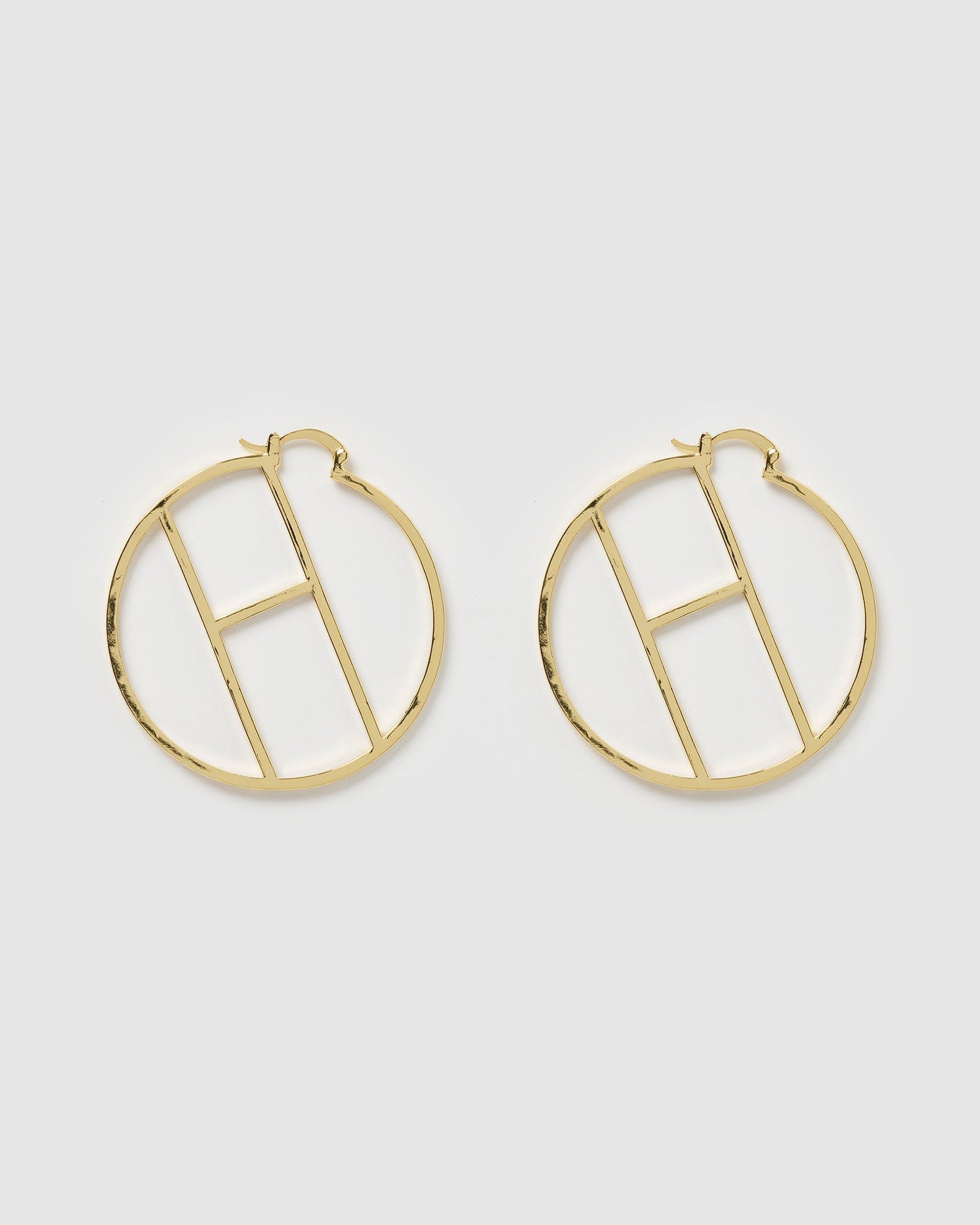 Izoa Alphabet Letter H Hoop Earrings - Sterling Silver Initial Jewelry for Women, Dainty & Minimalist Gift for Her - Perfect for Everyday Wear, Birthdays & Special Occasions