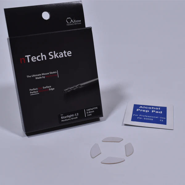 Nitro Factory Devices nTech Mouse Skates - 100% PTFE Glide Pads for Finalmouse Ultralight 2 Cape Town, Starlight 12 & UltralightX - Smooth Gaming & Esports Performance