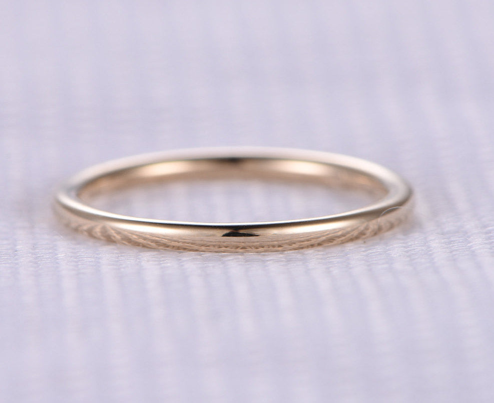 14K Gold Plain Wedding Ring for Women & Men – Infinity Eternity Band in White, Yellow, Rose Gold – Perfect Anniversary Gift & Matching Wedding Band for Couples – Ideal for Proposals, Vows Renewal & Special Occasions