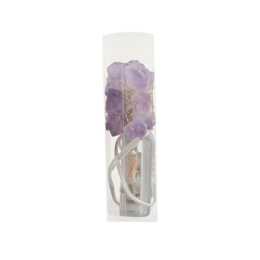 TRENDECOR 25 LED Natural Amethyst Fairy Lights - Purple Crystal String Lights for Bedroom, Wedding, Party & Home Decor - Indoor/Outdoor Use