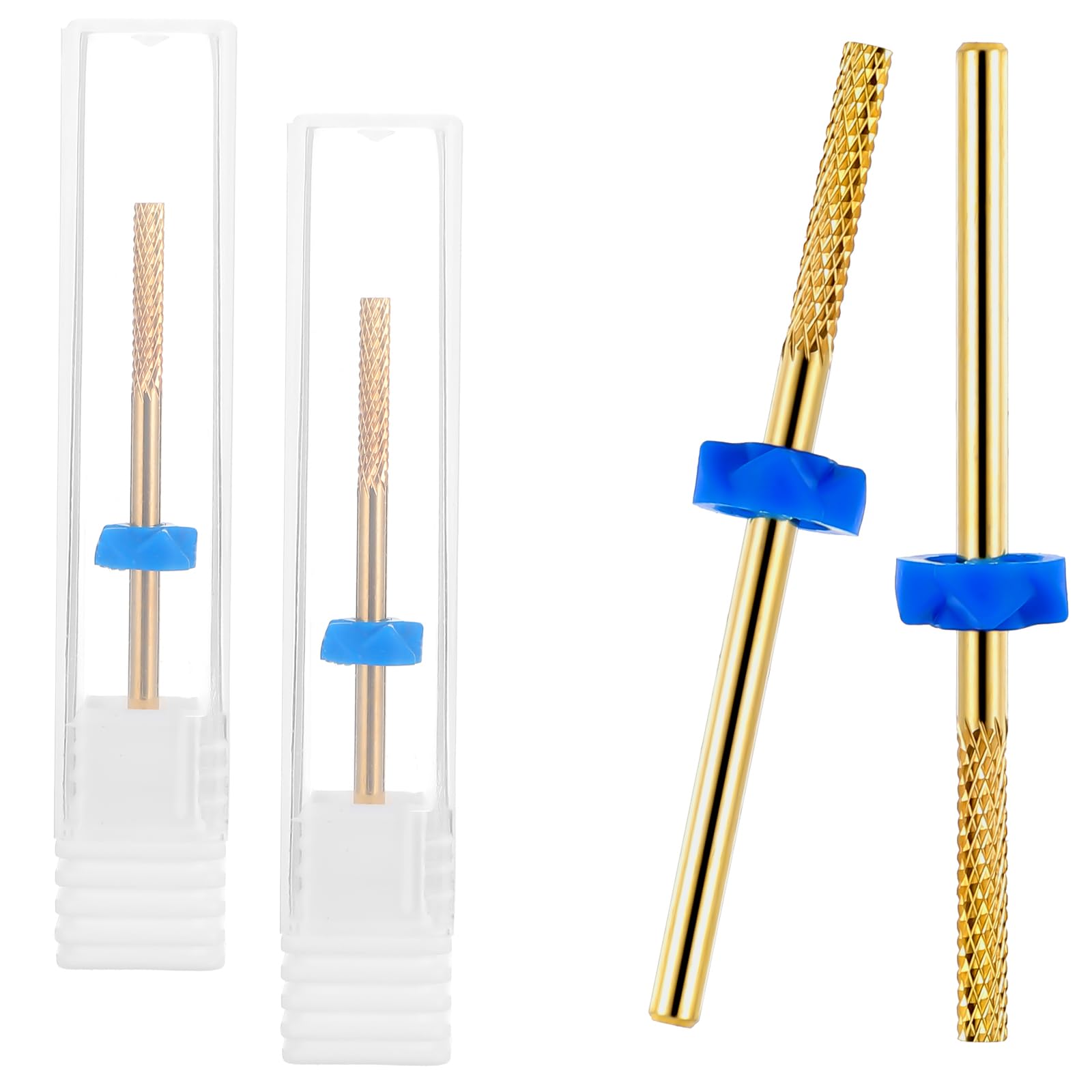 2Pcs Professional Tungsten Carbide Nail Drill Bits for Cuticle Removal - Safe & Fast Electric Nail File Accessories for Pedicure, Manicure & Dead Skin Cleaning - Perfect for Salon & Home Nail Care