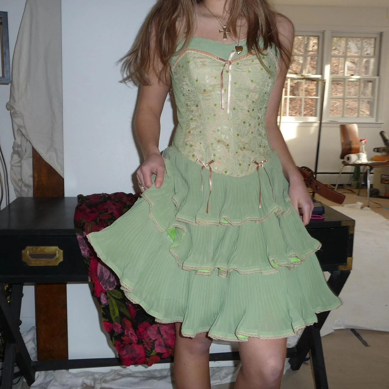 Elegant Green Layered Short Lace Homecoming Dress - A-Line Birthday Party Dress J6142 | Perfect for Prom, Quinceañera & Special Occasions