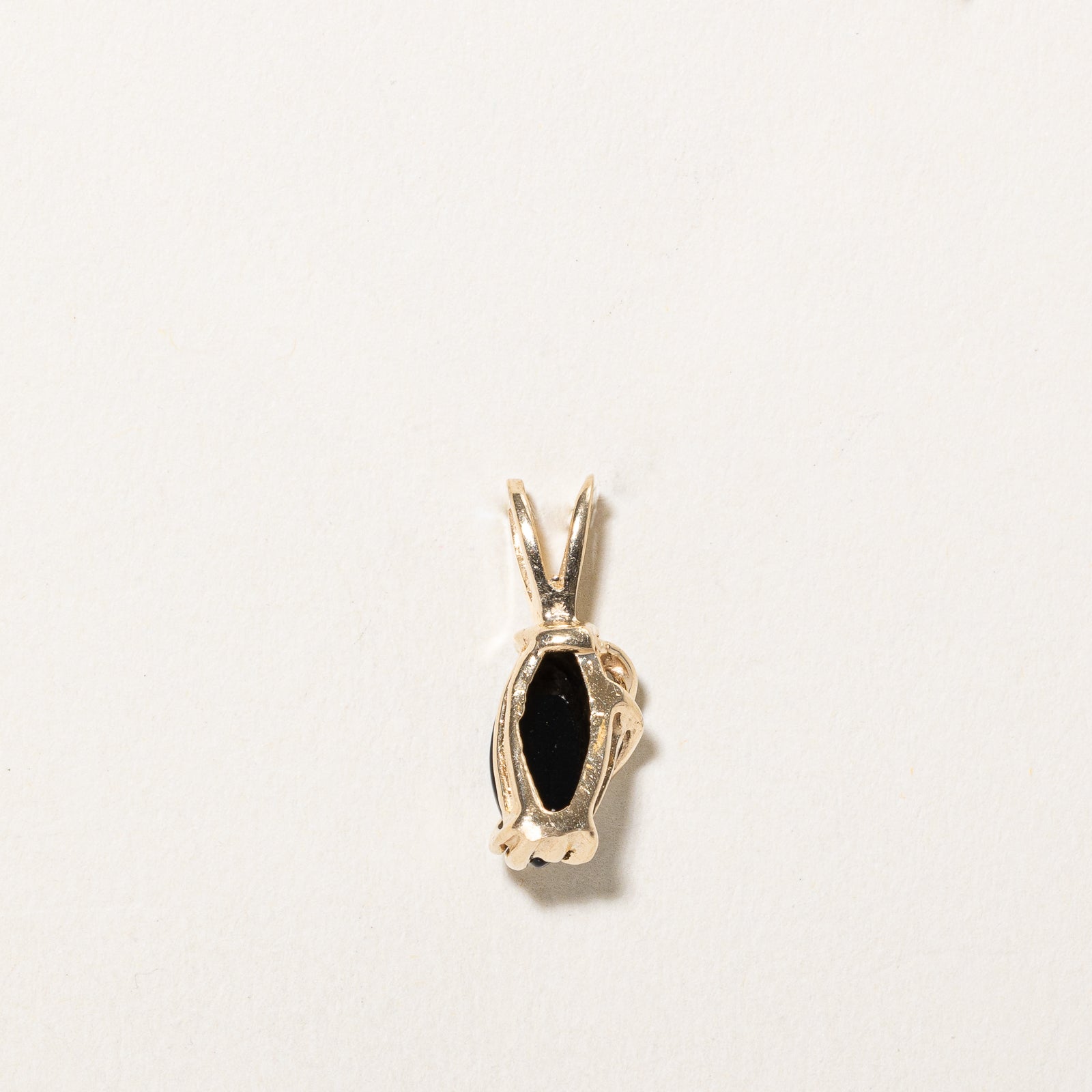 1.50ct Marquise Cabochon Onyx Pendant - Elegant Black Gemstone Jewelry for Women | Perfect for Evening Wear, Parties & Special Occasions