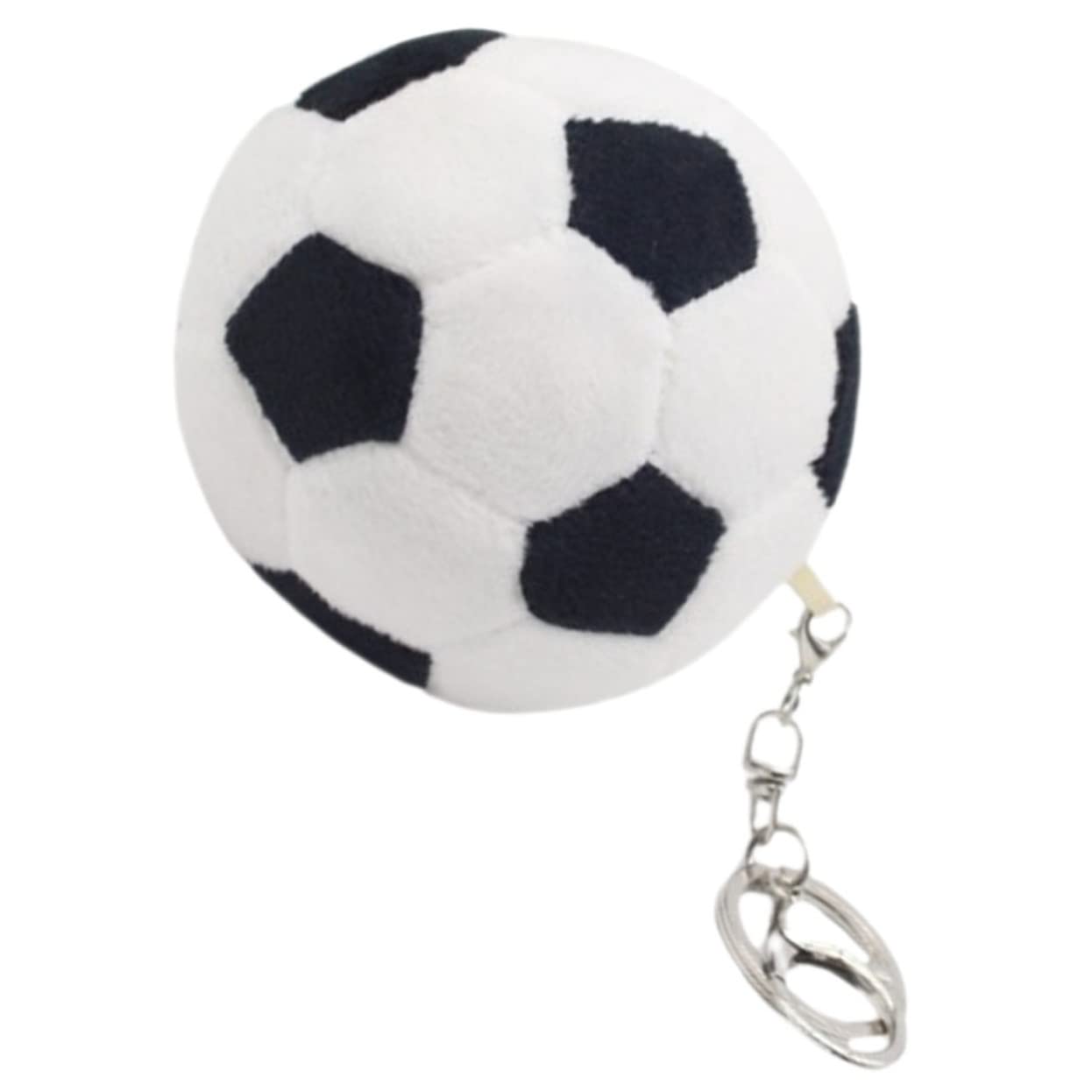Soft Plush Soccer Ball Keychain Set - 3 Pack Fluffy Stuffed Keyrings for Women | Cute Bag Charm & Home Decor | Perfect for Sports Fans, Gifts & Key Organization
