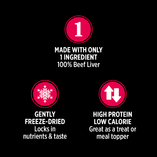 Nutrience SubZero Freeze Dried Beef Liver Dog Treats - High Protein, Grain Free Training Snacks for Dogs - Perfect for Reward Training & Outdoor Adventures