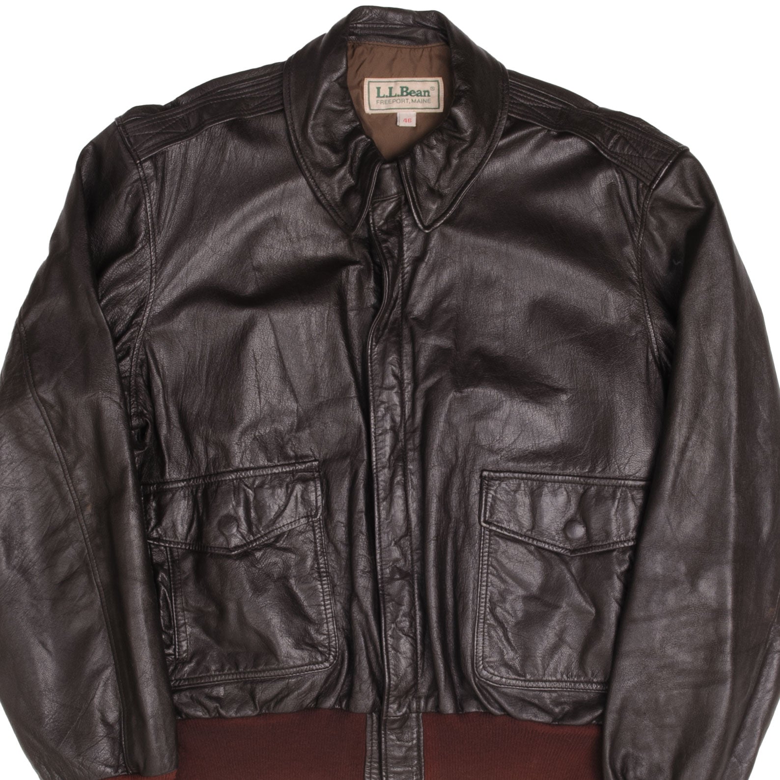 Vintage A-2 Leather Flight Jacket - Genuine USAF Bomber Jacket from 1980s (Size 46) - Perfect for Aviation Enthusiasts & Retro Fashion Lovers