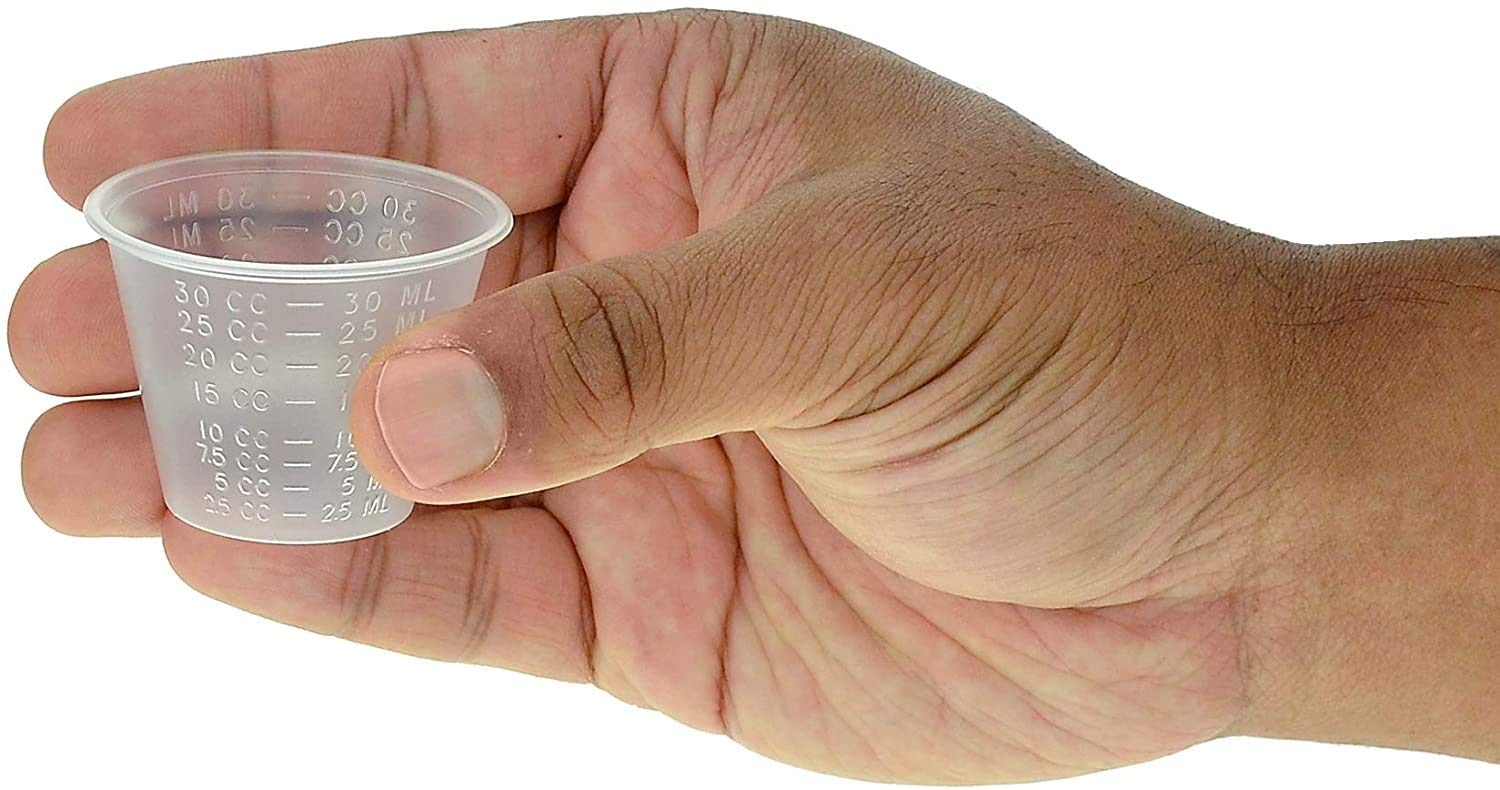 300 Pack 1oz Epoxy Resin Mixing Cups with 100 Mixing Sticks & Nitrile Gloves - 1 Ounce Graduated Plastic Measuring Cups for Resin Art, Crafts, Jewelry Making, and DIY Projects