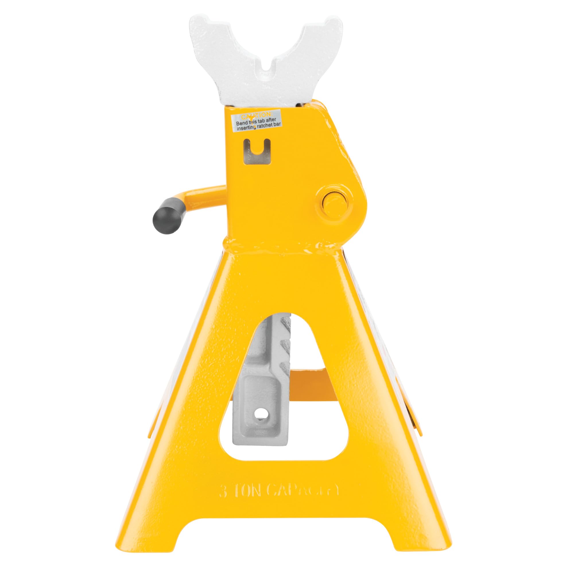 3-Ton Yellow Ratchet Jack Stand Set - Performance Tool W41022 for Safe Vehicle Lifting & Maintenance | Ideal for Car Repair, Oil Changes & Tire Rotations