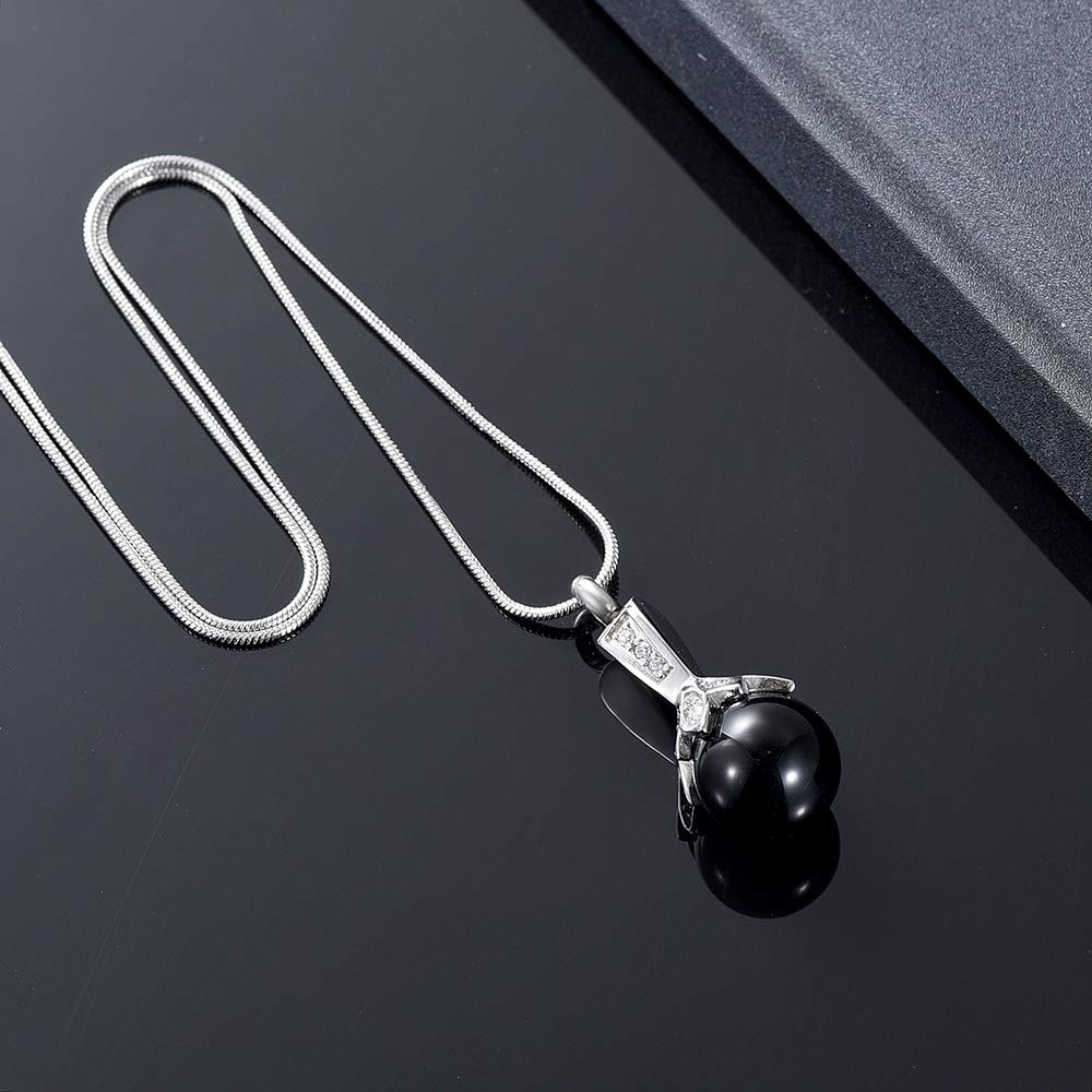 Eternal Pearl Cremation Necklace for Women - Memorial Jewelry Ashes Holder Keepsake - Perfect for Honoring Loved Ones at Funerals, Memorials & Special Occasions
