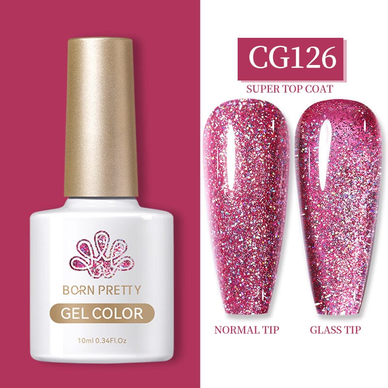 Silky White Series Glitter Gel Nail Polish - CG126 (10ml) for Manicure & Pedicure | Long-Lasting Shine for Nail Art & Salon Use