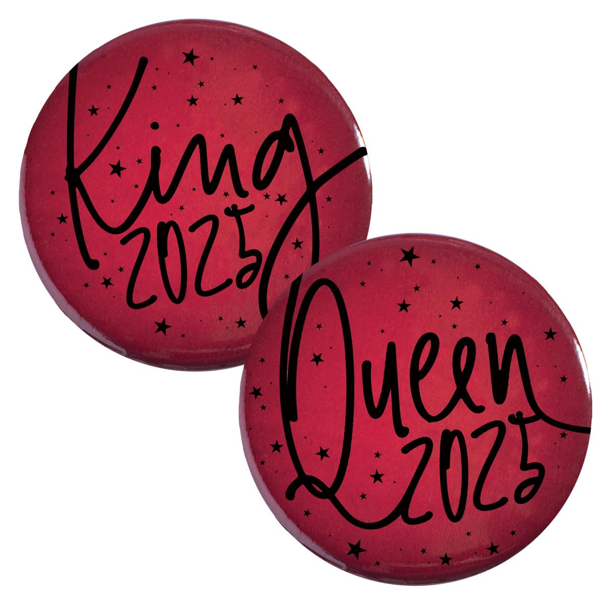 Prom Royalty Set - Sparkling Rhinestone Tiara & King Crown with Sashes & Buttons for Homecoming, Prom Night & Special Events