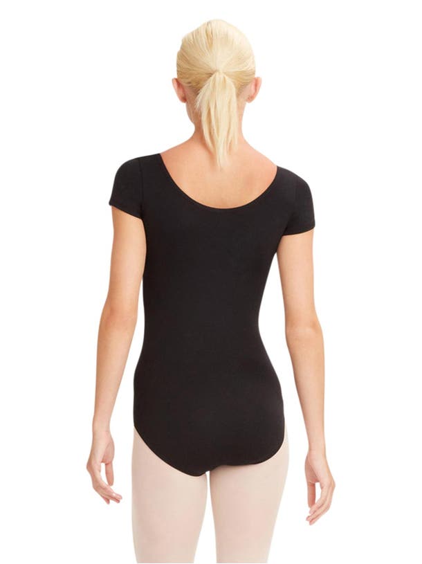 TB133 Women's Short Sleeve Leotard - Ballet Dance Gymnastics Workout Top for Girls & Adults - Stretchy Comfortable Performance Wear for Yoga, Aerobics & Fitness Training