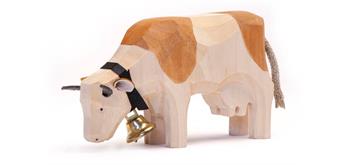 Marc Trauffer Traditional Swiss Cow Figurine - Handmade Wooden Decor for Home & Office - Perfect for Farmhouse, Alpine, and Swiss-Themed Decorations
