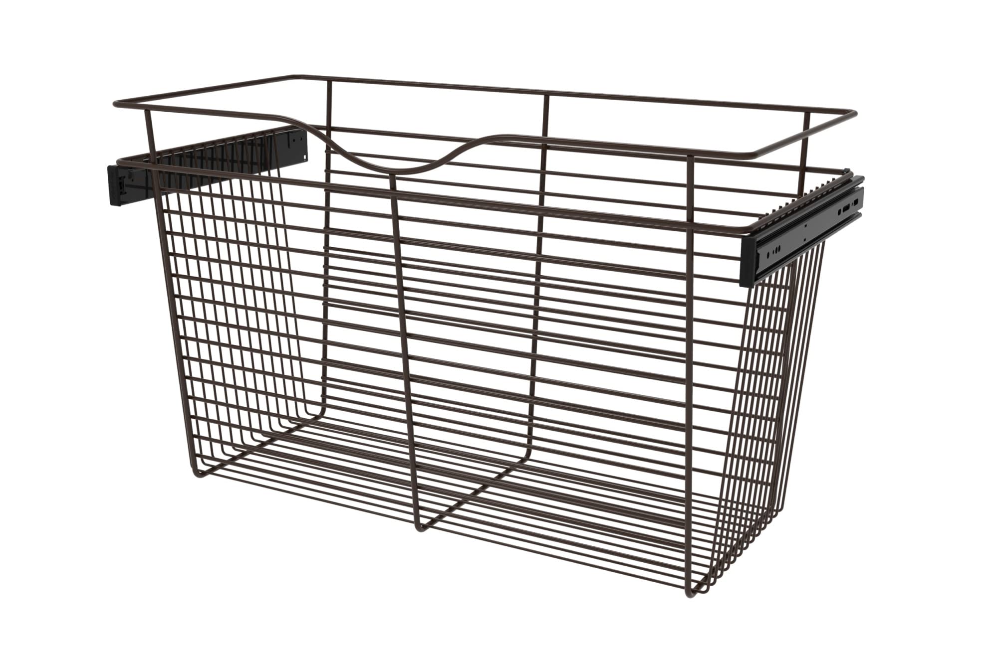 Rev-A-Shelf CB-301418ORB-1 Oil Rubbed Bronze Closet Pull-Out Basket - Space Saving Organizer for Bedroom, Bathroom & Walk-In Closets
