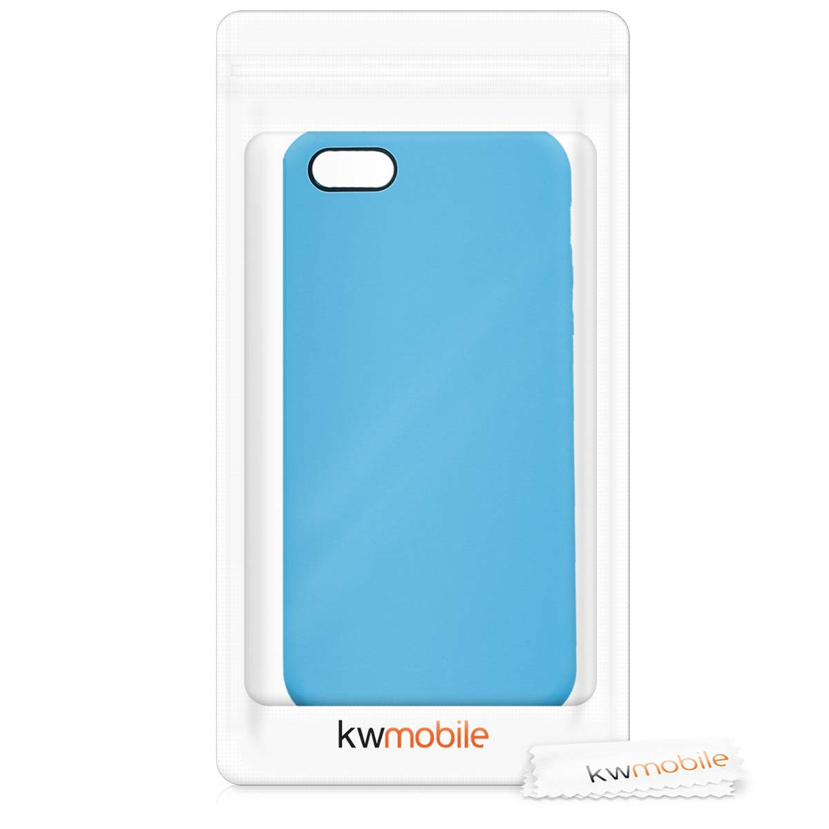 kwmobile Soft TPU Silicone Phone Case for Apple iPhone SE (1st Gen 2016) / iPhone 5 / iPhone 5S - Light Blue Protective Cover - Perfect for Everyday Use, Work & Travel