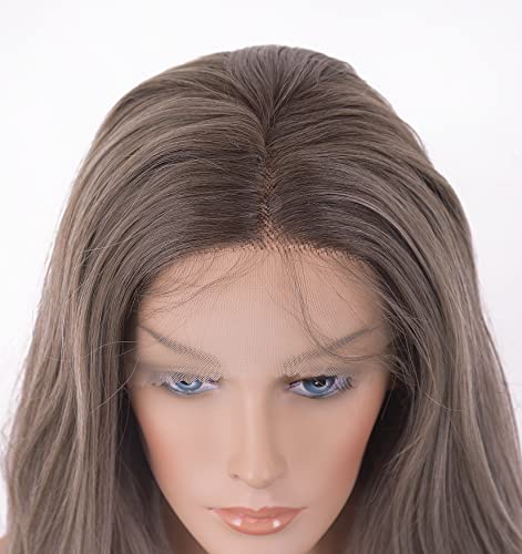 Platinum Blonde Ombre Lace Front Wig - Natural Looking Human Hair Wig for Women | Perfect for Cosplay, Parties & Daily Wear