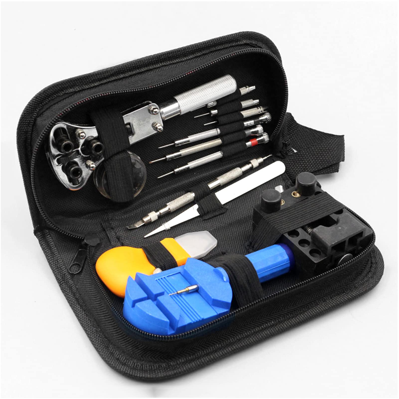 Pizriy 13-Piece Professional Watch Repair Tool Kit - Lightweight & Portable Watch Case Opener, Link Pin Remover, Spring Bar Tool - Perfect for Watchmakers, Jewelers & DIY Watch Repair at Home or Workshop