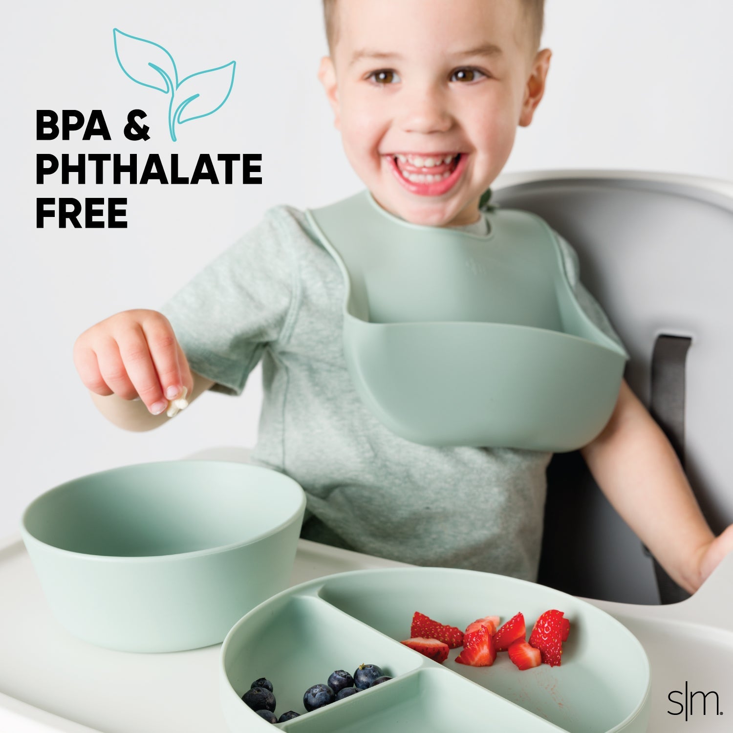 Parker Silicone Partitioned Plate - BPA-Free, Non-Slip Divided Dinner Plate for Kids & Adults - Perfect for School Lunches, Picnics, and Meal Prep