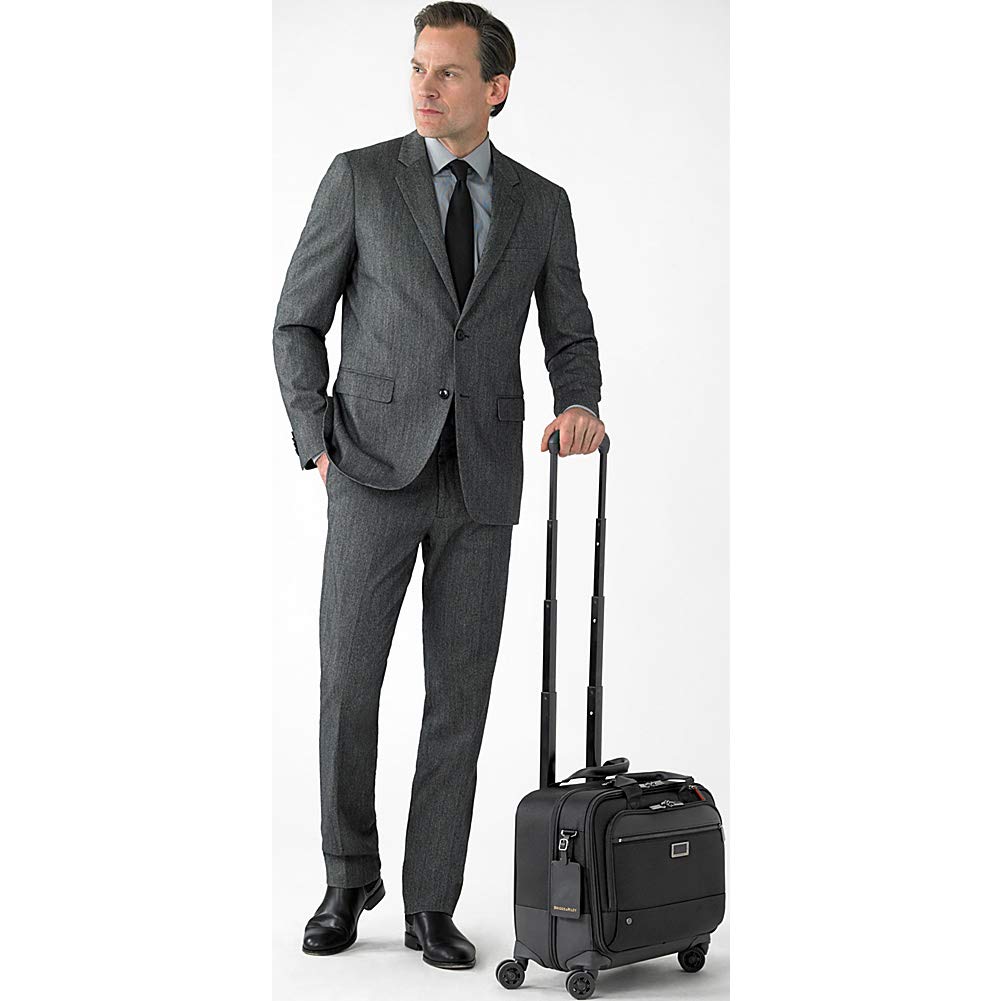 Briggs & Riley @ Work Rolling Briefcase - Medium Black Business Laptop Bag for Professionals | Perfect for Business Travel, Office Commute & Executive Meetings