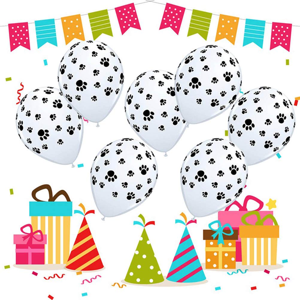12pcs Dog Paw Print Latex Balloons - Pet Themed Party Decorations for Kids Birthday, Baby Shower & Animal Lovers | Helium Ready Balloons for Indoor/Outdoor Decor
