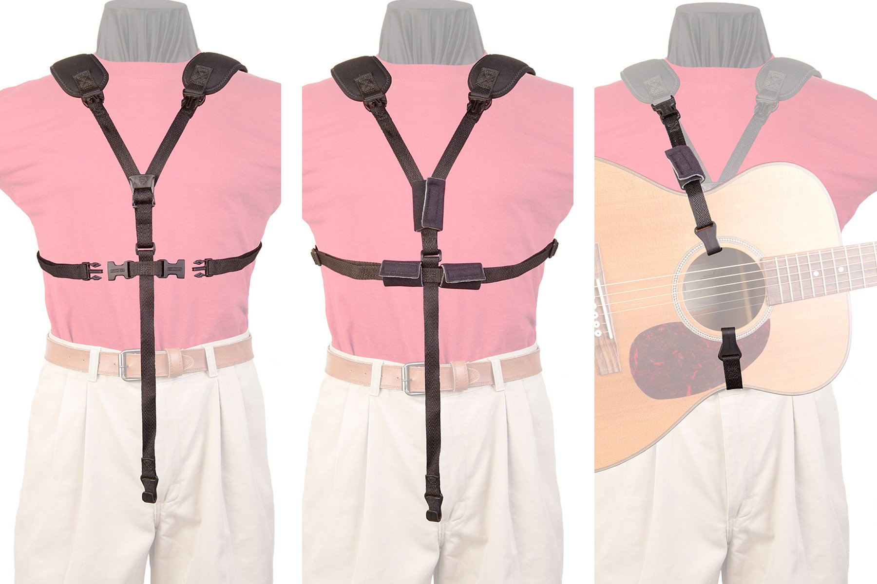 Neotech Acoustic Harness - Adjustable X-Long Guitar Strap for Electric & Acoustic Guitars (Black, Model 8501172) - Perfect for Live Performances, Studio Sessions & Comfortable Long-Term Playing