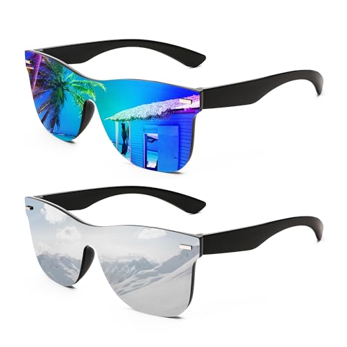 (2 Pack)green Blue Mirror & Sliver Mirror