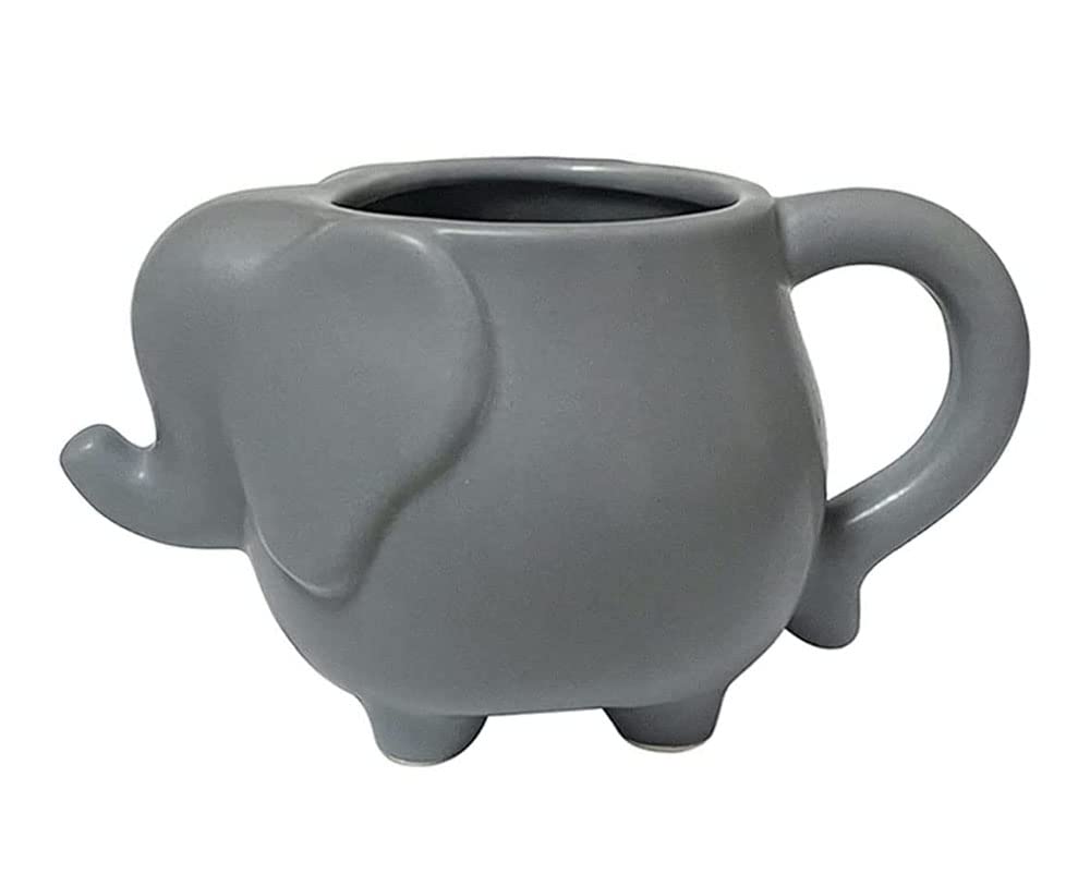3D Ceramic Elephant Coffee Mug with Handle - Unique Relief Design for Tea, Milk & Hot Drinks - Perfect Gift for Home & Office Use