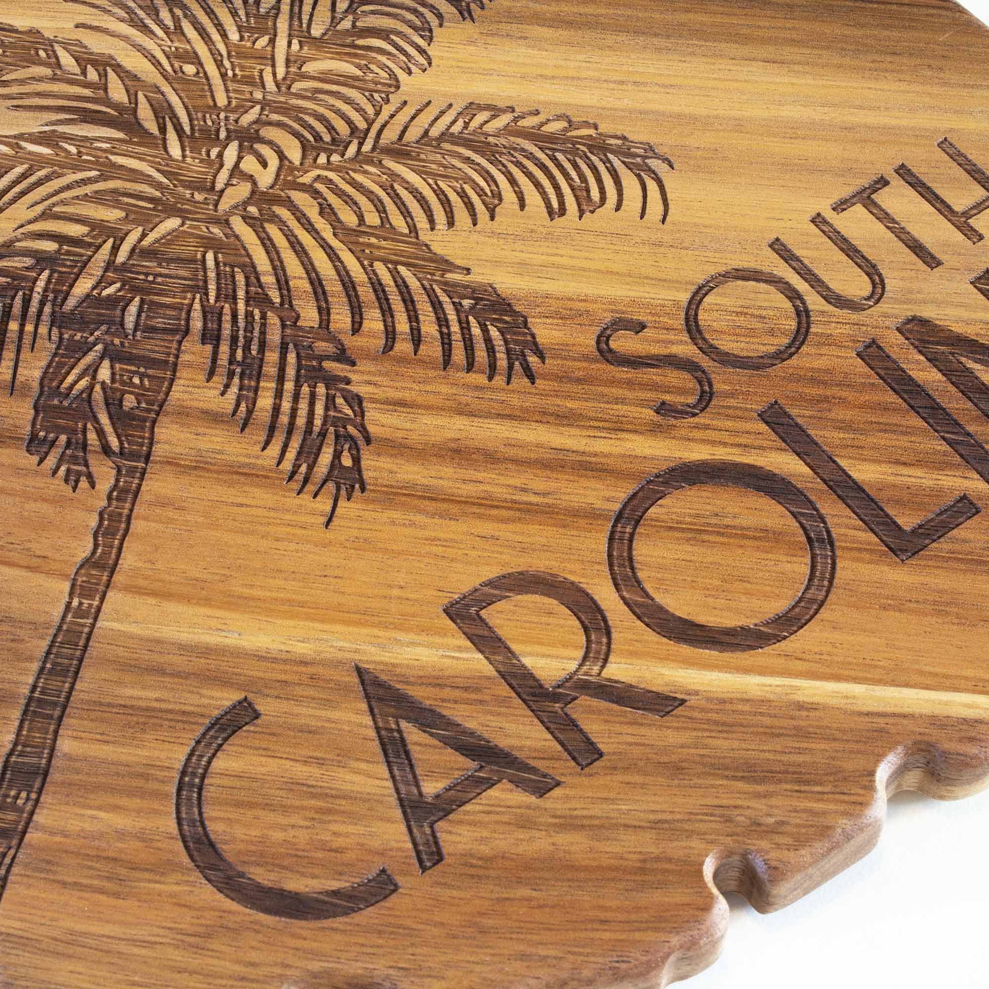 Premium Rock & Branch® Origins Series South Carolina Cutting Board - Handcrafted Wooden Chopping Board for Kitchen, Charcuterie & Serving - Perfect for Home Chefs & Entertaining