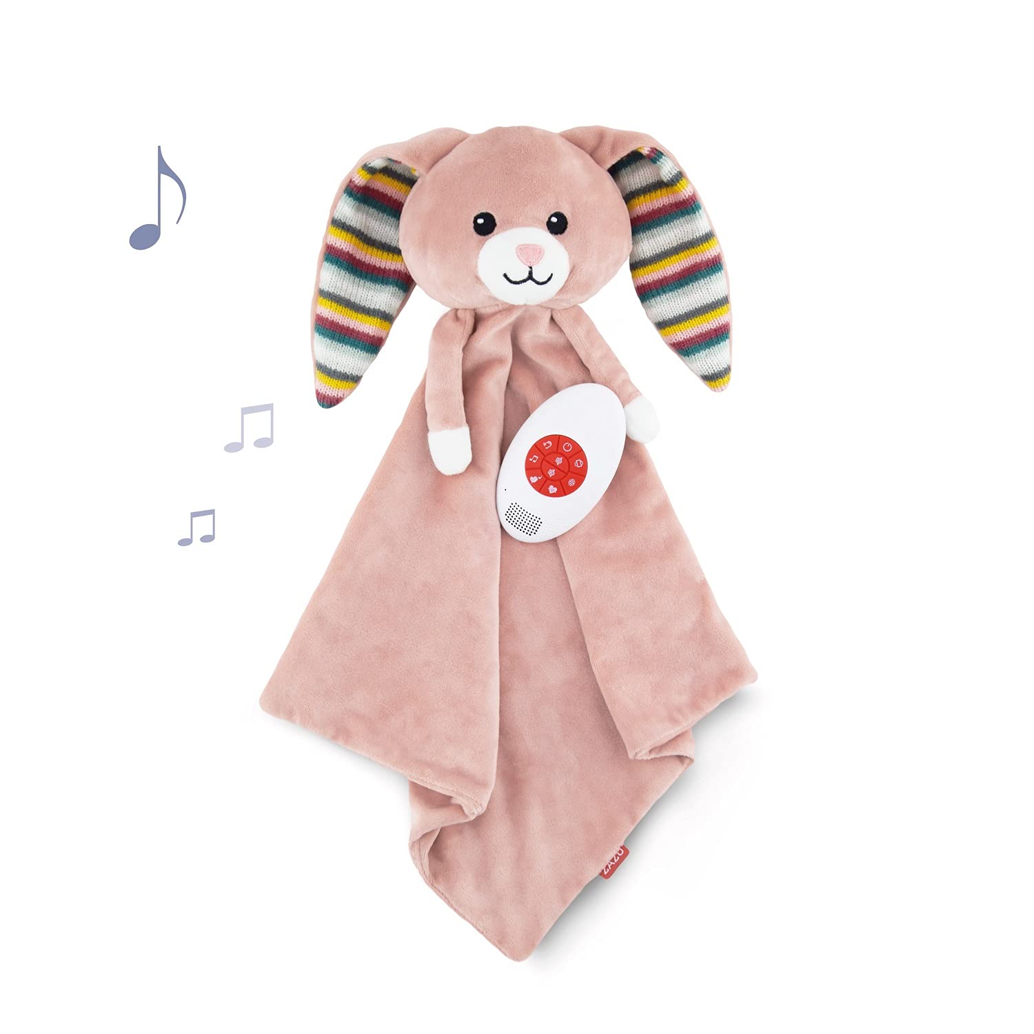ZAZU Sound Bunny Plush Toy Becky The Rabbit - Soft & Cuddly Stuffed Animal with Soothing Sounds for Babies & Toddlers (Pink) - Perfect for Nursery, Bedtime Comfort & Sensory Play