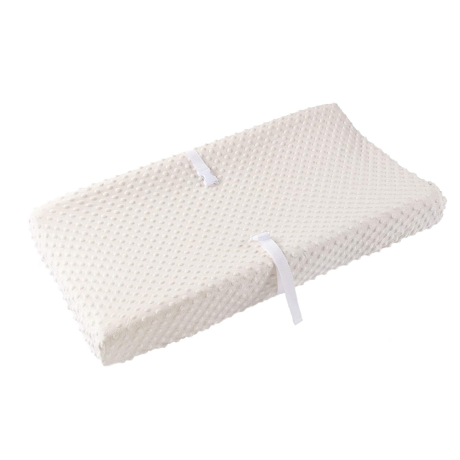 **Soft Plush Dot Baby Changing Pad Cover - Ultra Comfortable & Safe for Newborns, Girls & Boys - Fits 32