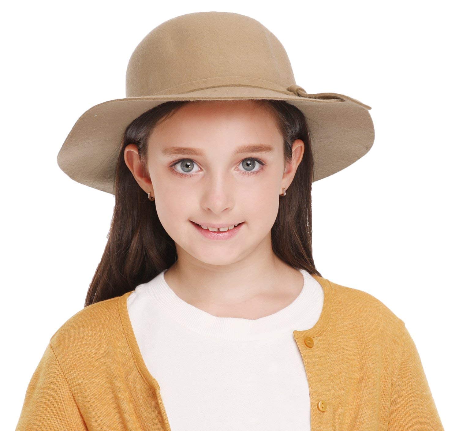 Bienvenu Kids Girls Winter Warm 100% Wool Bucket Hat for Cold Weather - Cozy & Stylish Winter Accessory for Outdoor Play, Snow Days, and School