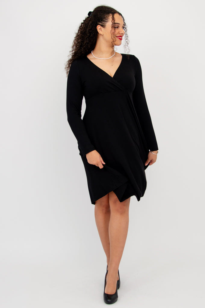 Denver Women's Black Bamboo Dress - Soft & Breathable Summer Dress for Casual Wear, Office & Outdoor Activities