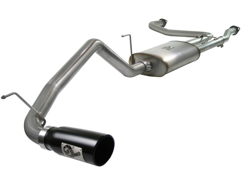 aFe MACHForce XP Exhaust Cat-Back System 2.5/3in Stainless Steel 409 with Black Tip for 2004-2012 Nissan Titan V8 5.6L - High Performance Exhaust Upgrade for Better Sound & Power