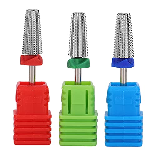 Professional Tungsten Carbide Nail Drill Bits Set - Easy to Clean, Durable Hard Steel for Home & Salon Use - Perfect for Beginners, Cuticle Removal & Nail Care (Silver) - Ideal for Manicures, Pedicures & DIY Nail Art
