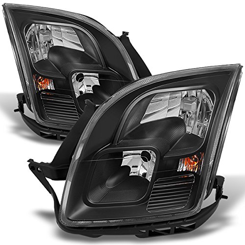 AKKON Replacement Headlights for Ford Fusion - Black Left Driver & Right Passenger Side Headlamp Pair Set | Perfect for Night Driving & Vehicle Restoration