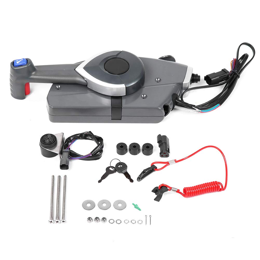 BRP Johnson Evinrude 8-Pin Outboard Remote Control Box with Throttle Shift - Compatible with 5006180 Power Box & RPM Control - Perfect for Boat Engine Management & Marine Navigation