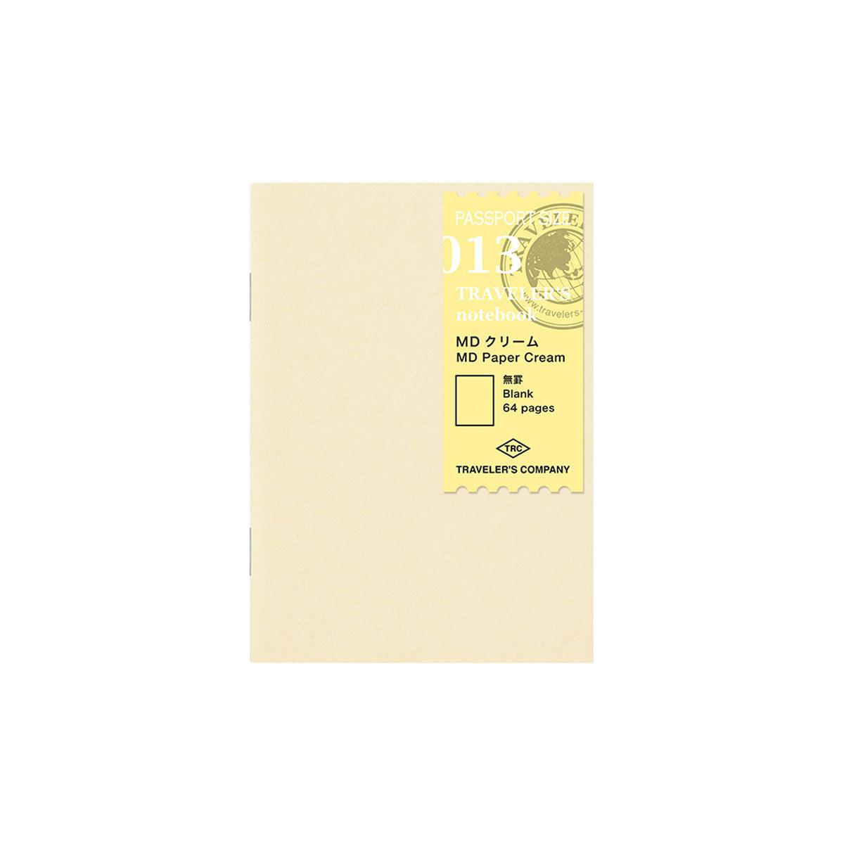 Premium TRAVELER'S NOTEBOOK TN Passport Size Refill - MD Paper Cream Blank Notebook for Journaling, Sketching & Note Taking - Perfect for Travel, Daily Planner & Creative Writing