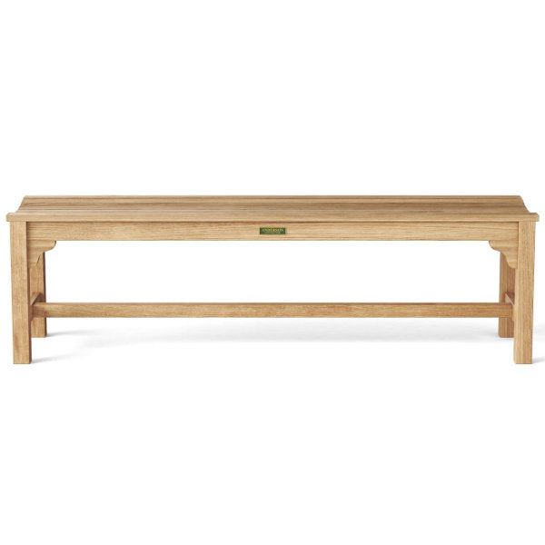 Hampton 3-Seater Backless Wooden Bench for Entryway, Garden & Patio - Rustic Outdoor & Indoor Furniture for Home Decor