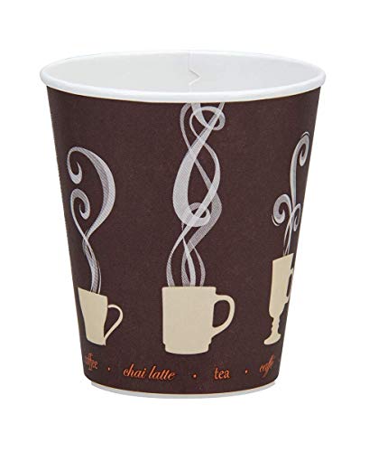 Solo ThermoGuard 12 oz Insulated Paper Hot Cup with Steam Print - 600 Count (DWTG12ST) - Perfect for Coffee, Tea & Hot Beverages in Cafes, Offices & Events