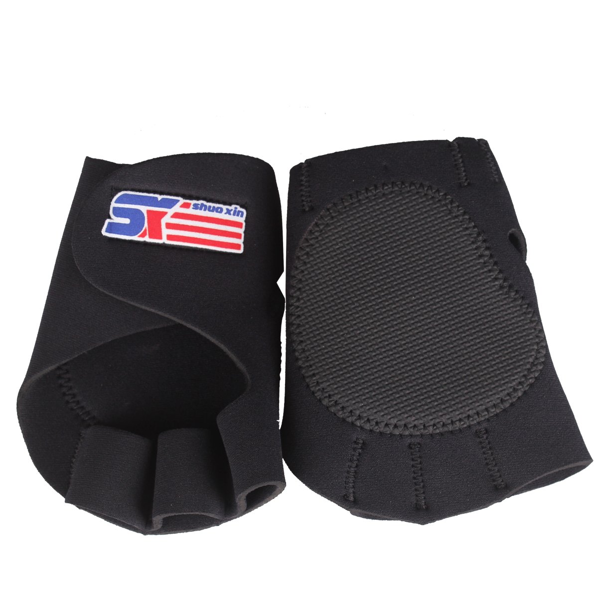 ShuoXin SX670 Half Finger Cycling Gloves for Men & Women - Breathable Sports Gloves with Padding Support - Ideal for Road Biking, Mountain Biking & Fitness Training - Black (Pair)
