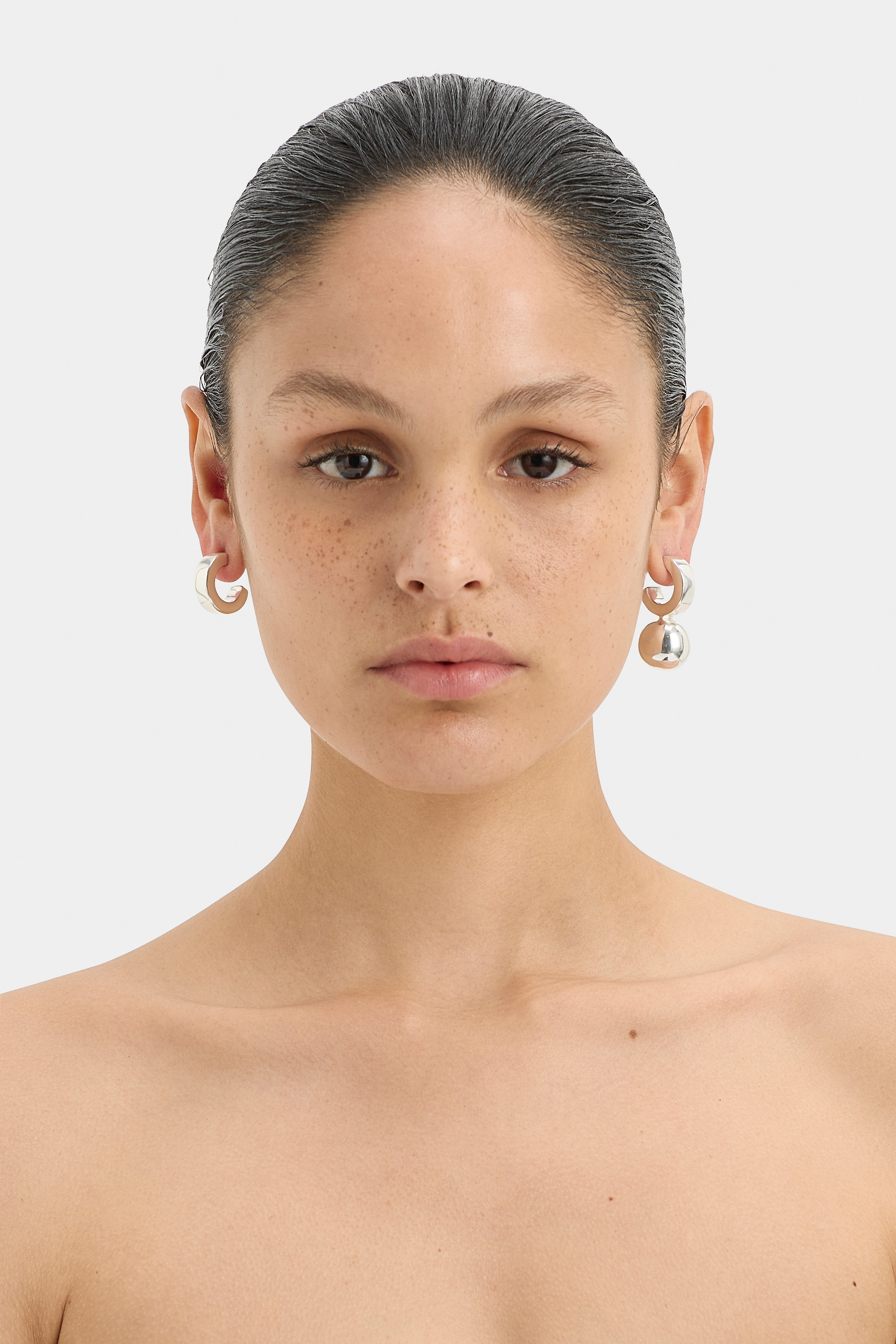 Cielo Hoop Earrings for Women - 14K Gold Plated Sterling Silver Huggie Hoops - Minimalist Dainty Everyday Jewelry - Perfect for Work, Date Night & Special Occasions