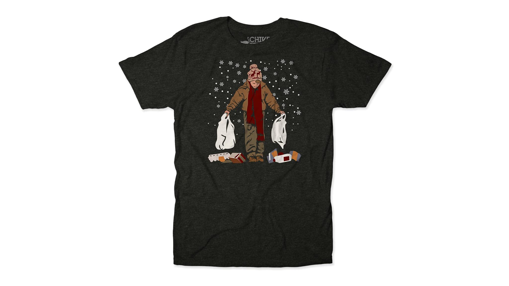 theCHIVE Home Alone 90s Christmas Movie T-Shirt - Vintage Holiday Tee for Fans of Classic 90s Films | Perfect for Christmas Parties, Gift Exchanges & Casual Wear