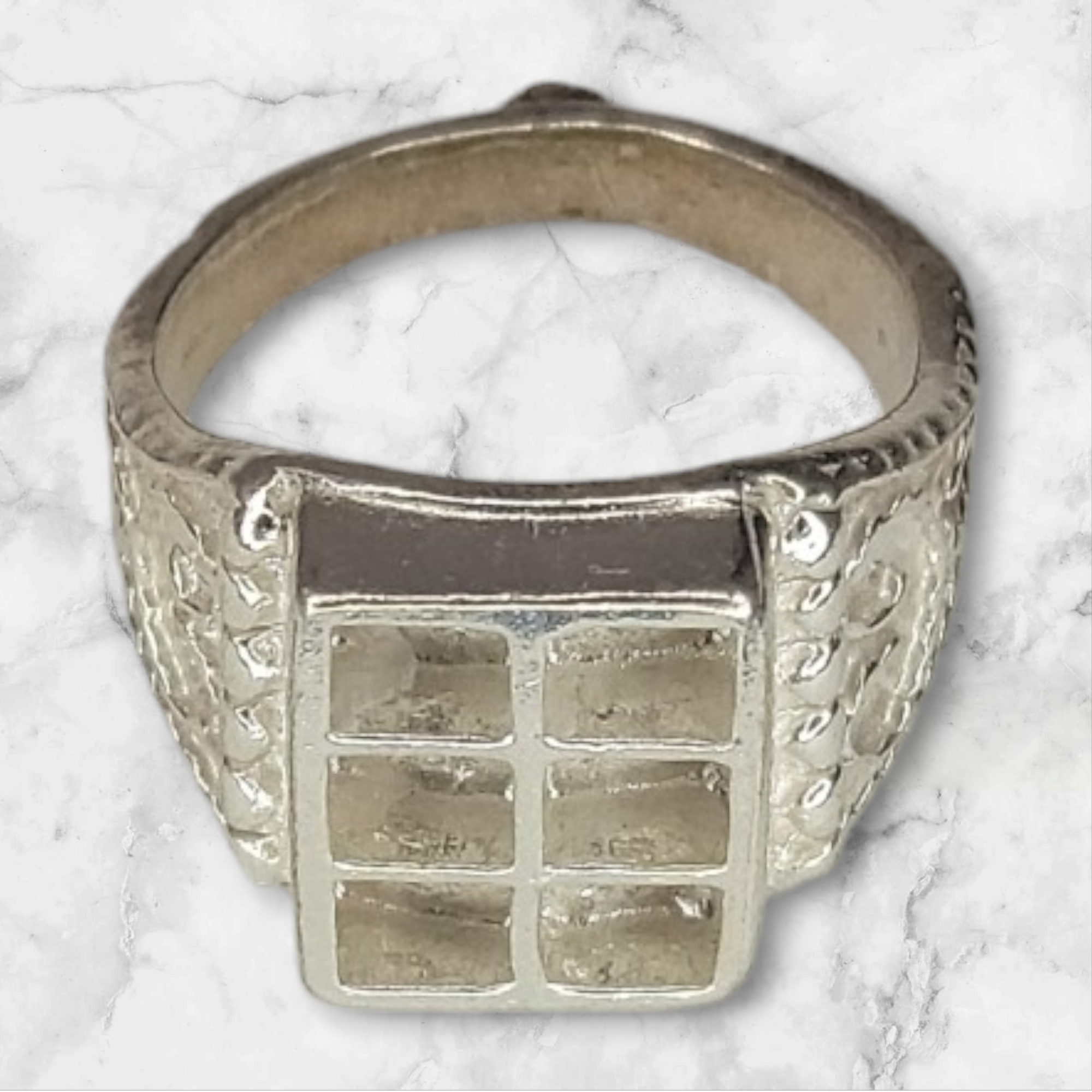 Sterling Silver Rectangle Blank Ring Setting - Rough Cast DIY Jewelry Making, Size 8-13 - Perfect for Engraving, Carving & Silversmith Projects - Great for Custom Wedding Bands & Handmade Jewelry Creations
