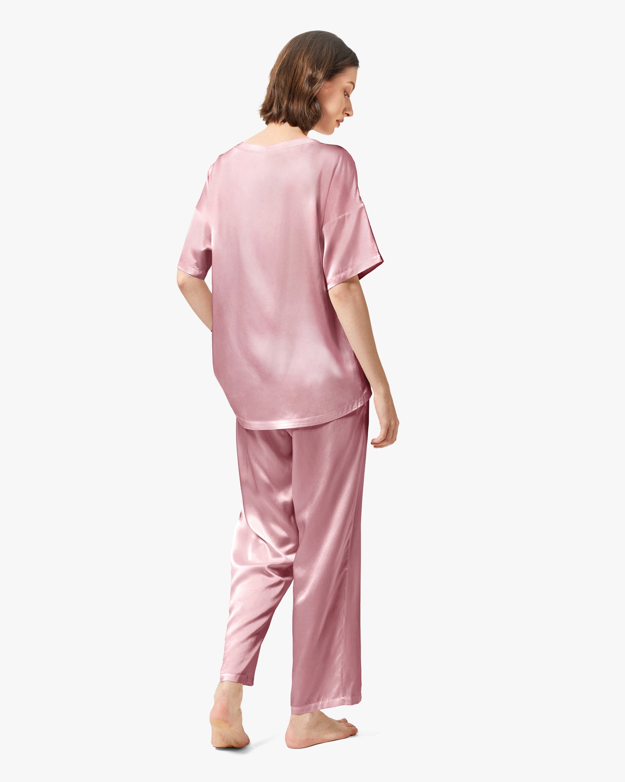 Sunday Morning Silk Pajamas for Women - Luxury Comfortable Sleepwear Set - Perfect for Relaxing at Home, Lounging & Gift Giving