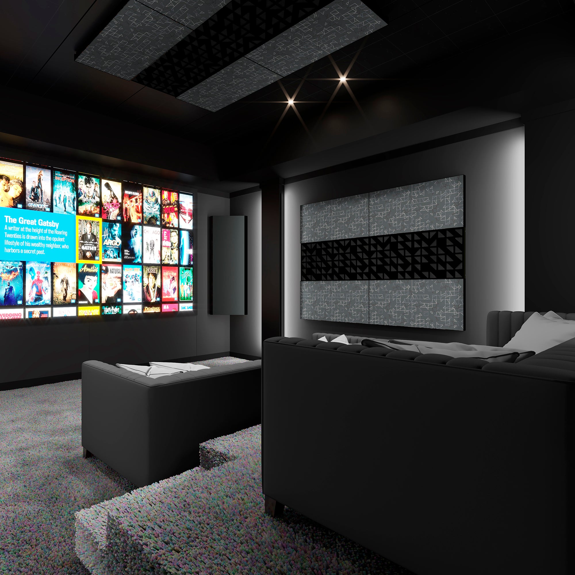 Vicoustic VicCinema Acoustic Panels Kit - Soundproof Wall & Ceiling Treatment for Home Theaters, Studios & Media Rooms | Noise Reduction & Audio Enhancement Solution